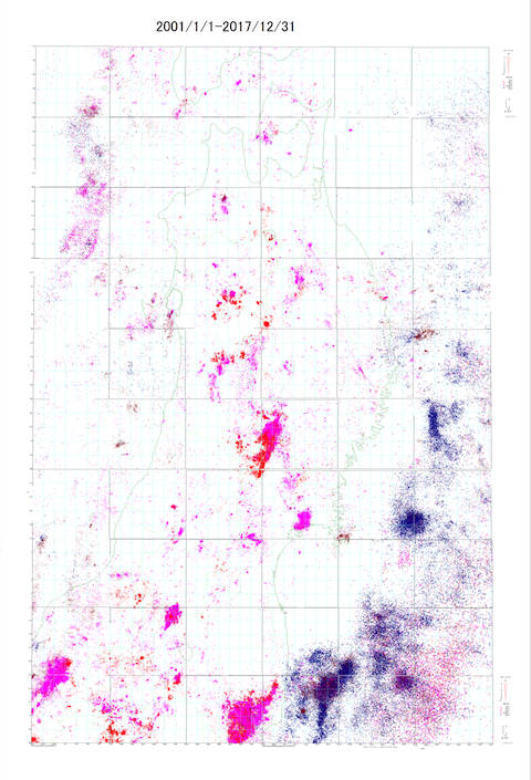 震央分布図（東北）